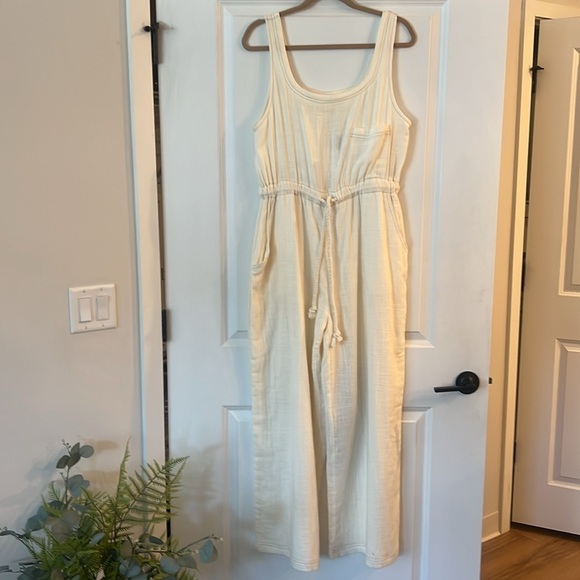 NWT By Together Cotton Scoop Neck Sleeveless Wide Leg Jumpsuit Size - Large - Picture 4 of 9